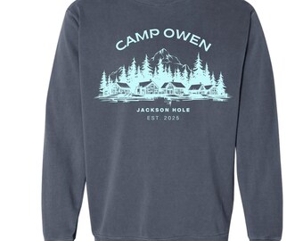 Customizable "Camp Bachelorette" Shirt with name, location and year