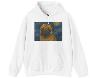 Künstlerischer Mops Gogh Hoodie