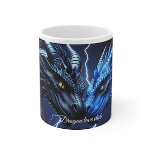 Dragon Mug, Fantasy Coffee Cup, Magical Tea Mug, Mythical Creature Drinkware, Dungeons and Dragons Gift, Ceramic Novelty Cup