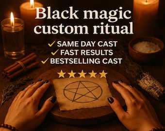 Ritual personalizado de magia negra, hechizo de magia negra, ritual personalizado, trabajo de energía oscura, manifestación poderosa, hechizo a medida
