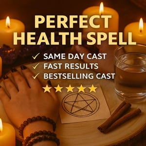 GET PERFECT HEALTH spell, healing spell, energy restoration, body balance, vitality boost, wellness ritual