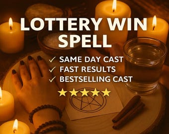 LOTTERY WIN FORTUNE spell, money spell, luck attraction, jackpot spell, wealth magnet, prosperity ritual