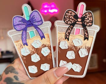 Café helado con lazo, versión ligera y fresca