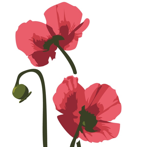 Beautiful Red Poppy Decal for your Car or Truck or Whatever