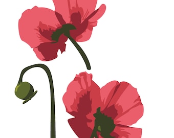 Beautiful Red Poppy Decal for your Car or Truck or Whatever