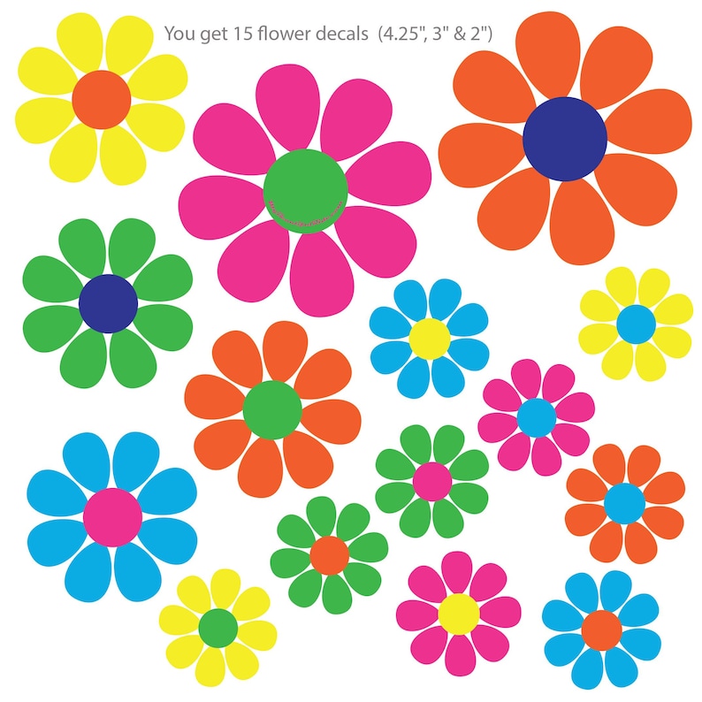 Hippie Flower Power Decals image 1