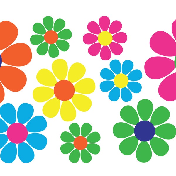 Hippie Flower Power-stickers