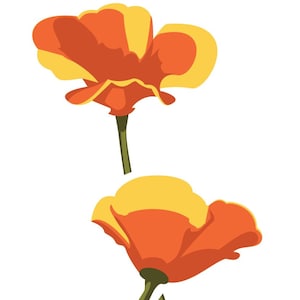 California Poppies Decal for your Car