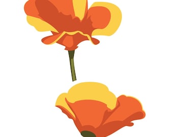 California Poppies Decal for your Car