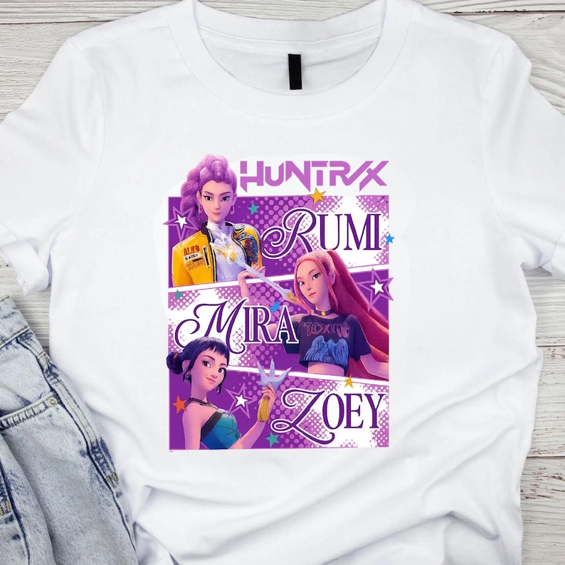 Huntrix Kpop Demon Hunters PNG SVG, Kpop Idol Group Shirt design,Girl Dinner Png,Saja Boys Girls Bands Png,Huntrix fans,Digital Download image 5