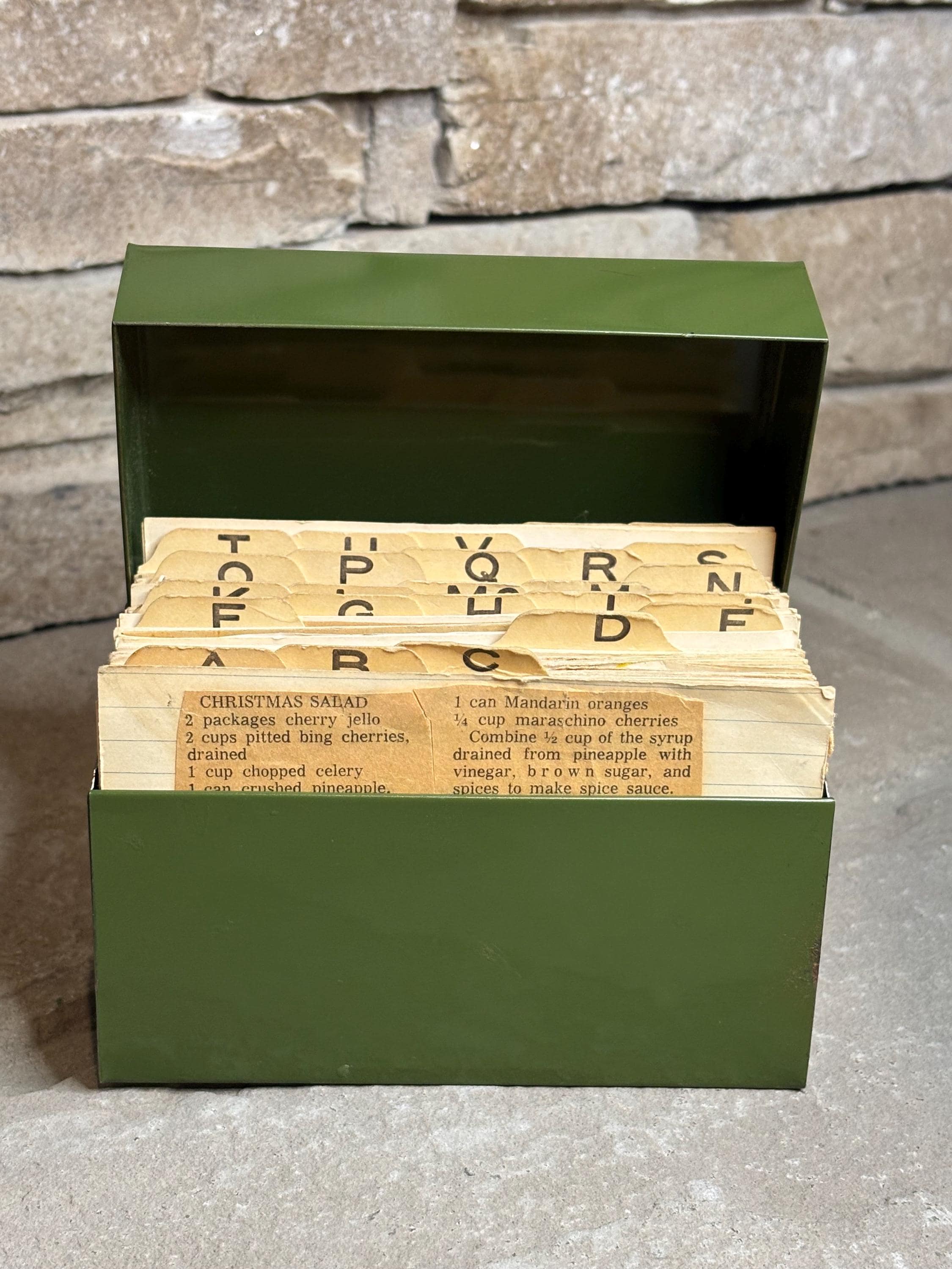 Vintage Metal Index Card Box - Etsy