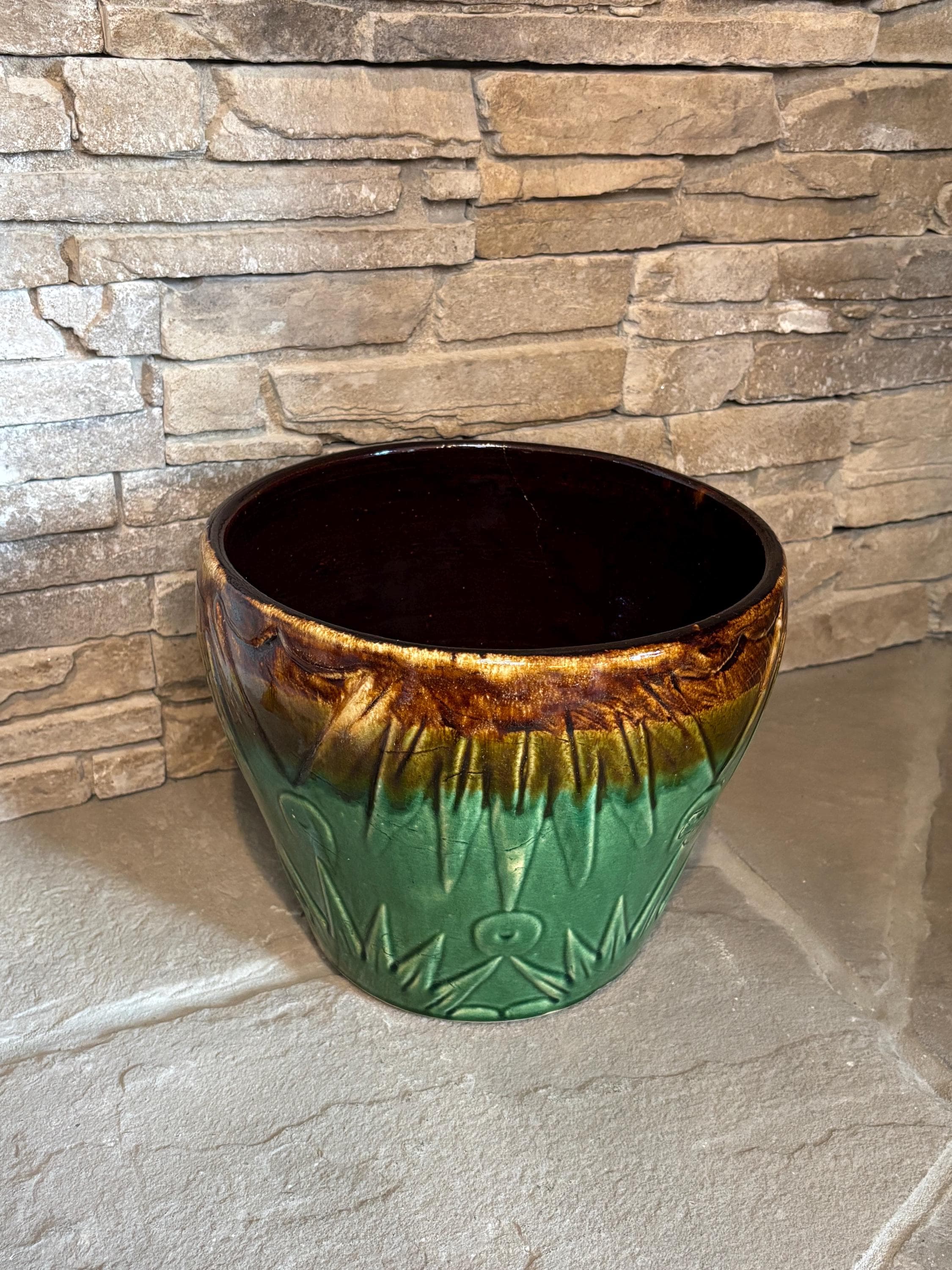 Vintage Robinson Ransbottom “sun & Moon” Jardiniere Planter