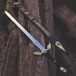 Fantasy Sword Replica| Handcrafted sword Decorative Blade with Sheath| Collectible Gaming-Inspired Sword for Cosplay, Display , Gift for Him