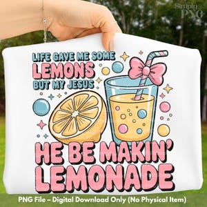 Christian Summer Drink PNG : Jesus Lemonade, Faith Sublimation (Digital Download)
