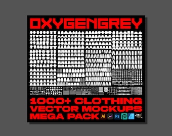 Streetwear Clothing Mockup Mega Pack: 1000+ Vector Templates (Illustrator & PNG Files)