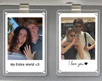 Custom Car Visor Photo Clip, Minimalist Car Photo Holder, Personalized Father's Day Gift