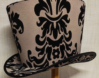 Steampunk Costume, Handmade Top Hat Regency Victorian style. Tall hat, Stovepipe for Reenactment Events, LARP Cosplay and Renaissance Faires