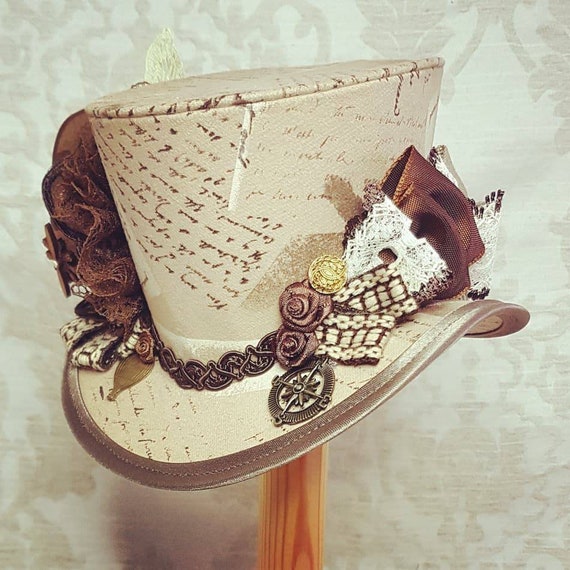 Steampunk Mini Top Hat, Aviator Hat, Aristocrat Cosplay - Etsy display picture 2