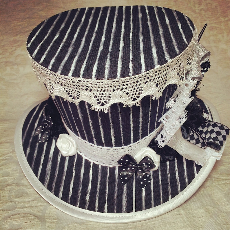 Skeleton Midi Top Hat Goth Hat Steampunk Hat Midi Top Hat Etsy