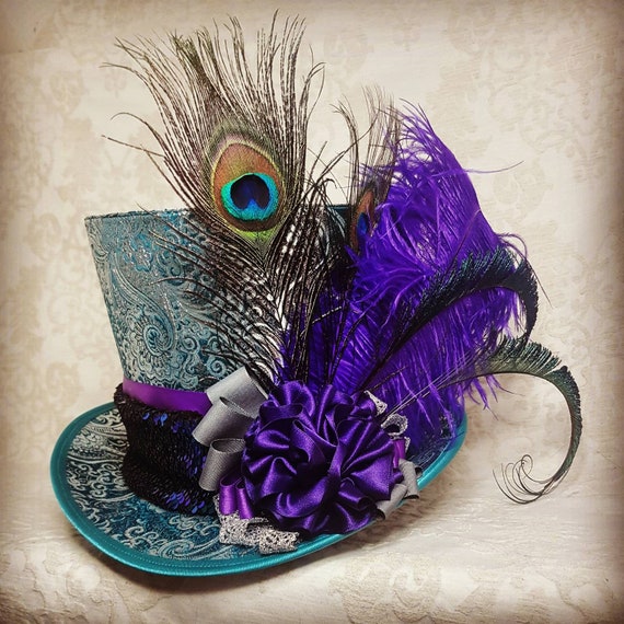 Beyond Masquerade Steampunk Costume Top Hat Silver Burning Man Accessories