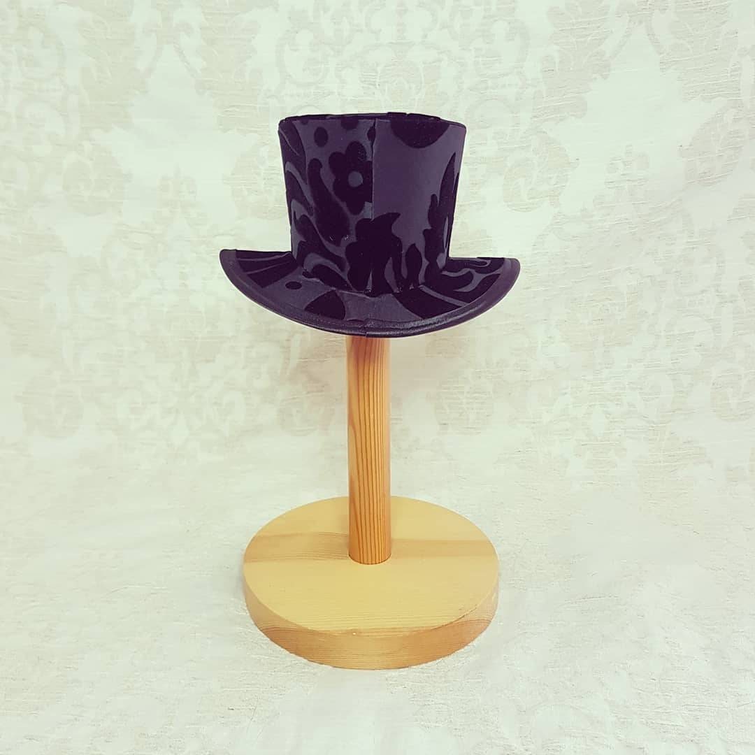 DIY Black Mini Top Hat Black Mini Hat Black Brocade Top Hat Etsy UK