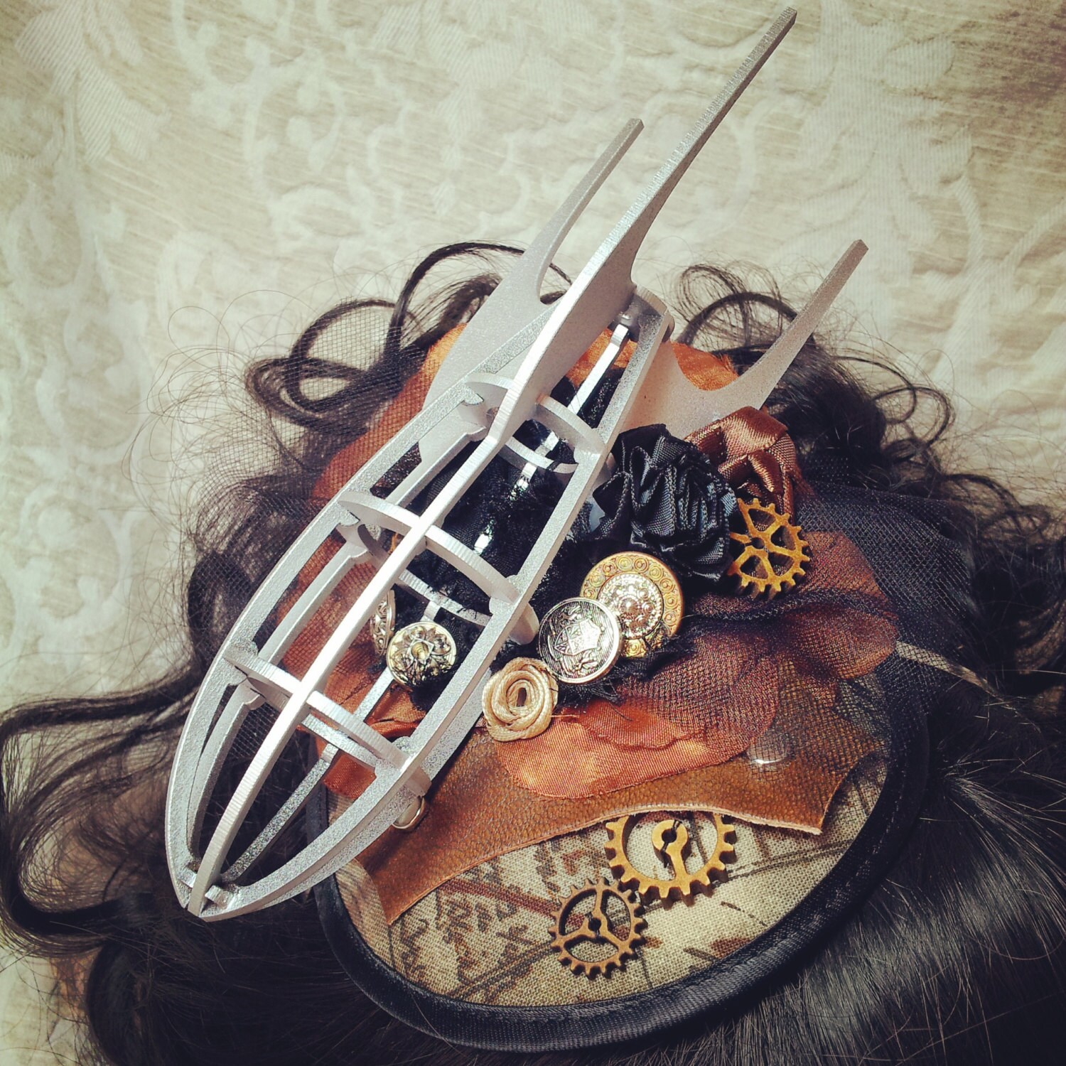 Steampunk Fascinator, Steampunk Headband, Steampunk Hat 