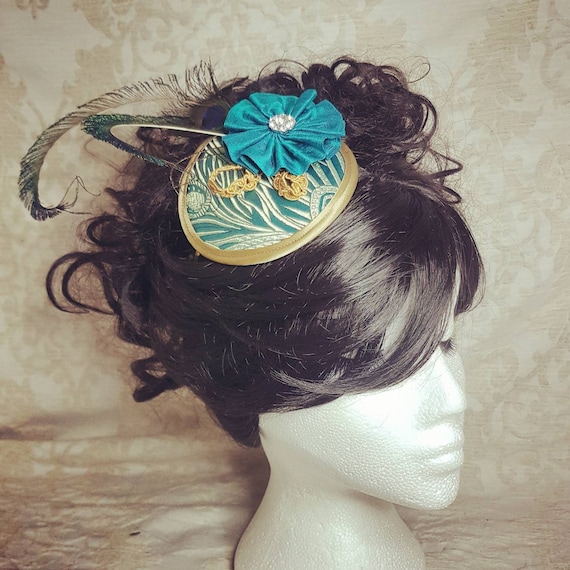 Peacock Fascinator Victorian Fascinator 