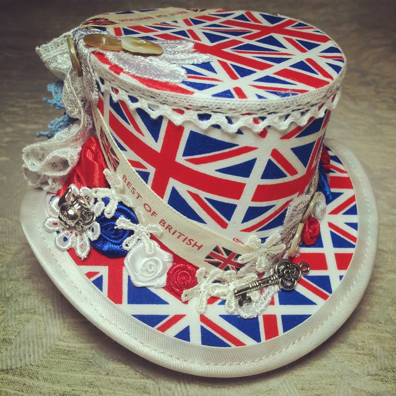 Tea Party March Hare Top Hat Adult Black White main image 1