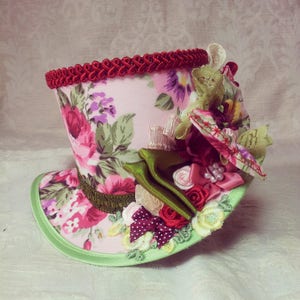 Mini Top Hat, Steampunk hat, Gothic Lolita hat, Tea Party hat, Steampunk Wedding, Victorian Wedding, Ascot hat, Races hat, Sweet Lolita