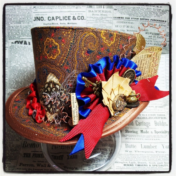Ringmaster hat, Circus top hat, Circus costume, Carnival hat, Steampunk hat, Mini Top Hat, Circus Party, Small top hat, Mini Cosplay hat