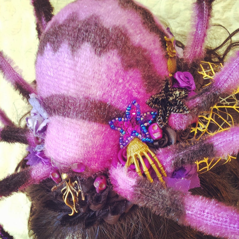 Black and White Halloween Spider Fascinator Spider Hair Etsy