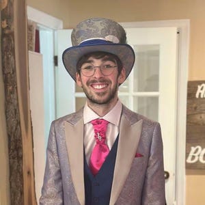 Handmade Black Top Hat: Velvet Flocked Taffeta, Formal Wear for Races and Weddings image 13