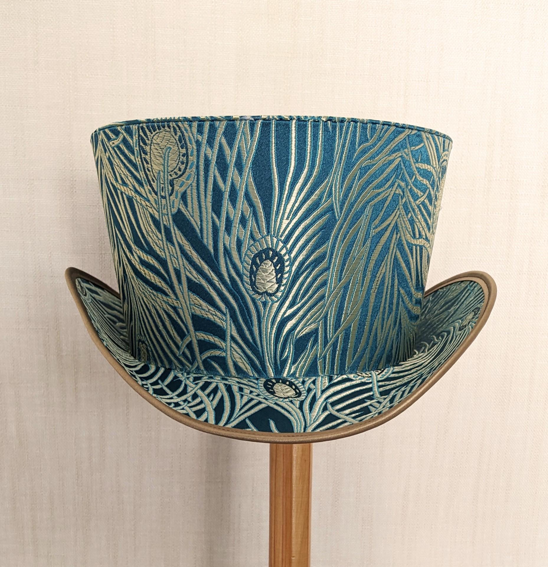 Teal Top Hat, Peacock Top Hat, Turquoise Top Hat, Festival  display picture 2