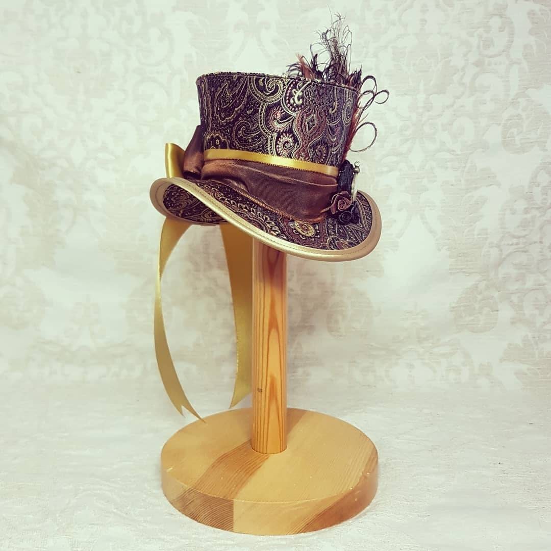 Chapeau gothique haut de forme DEVIL FASHION en laine
