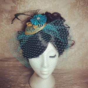 Velo de jaula, velo colorete para añadir a un minisombrero o tocado. Velo de novia, velo con abertura, velo corto, velo de novia, velo desmontable.