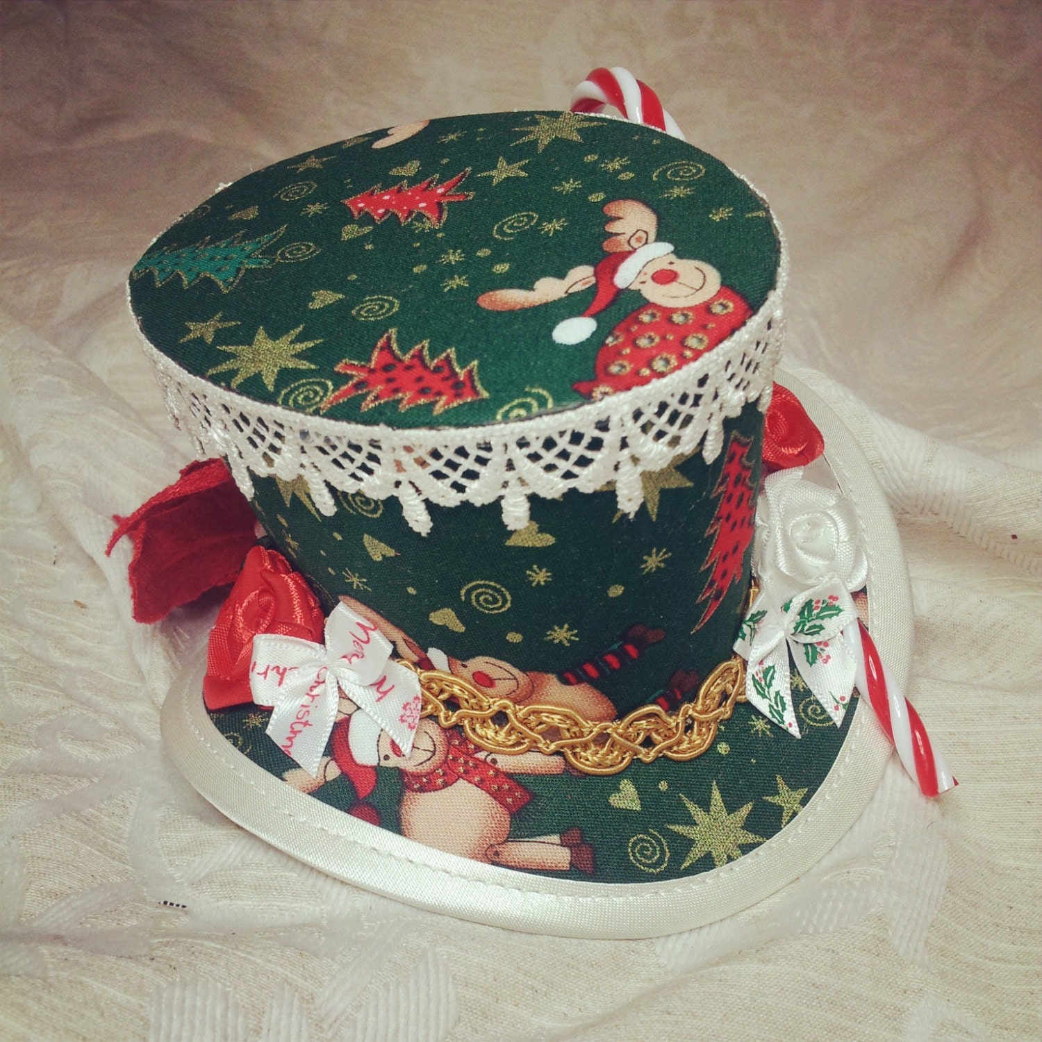 Christmas Fascinator Holiday Party Hat New Years Eve Hat Etsy