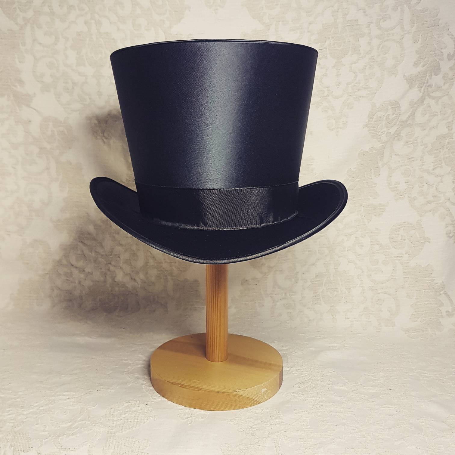 Black Satin Top Hat, Historic Costume, Theater, Burlesque - Etsy display picture 3