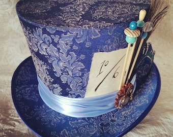 Steampunk hat, Full Size Top Hat, Mad Top Hat, Custom Top Hat, Aristocrat Cosplay hat, Steampunk Wedding, Festival Hat, Reenactment hat