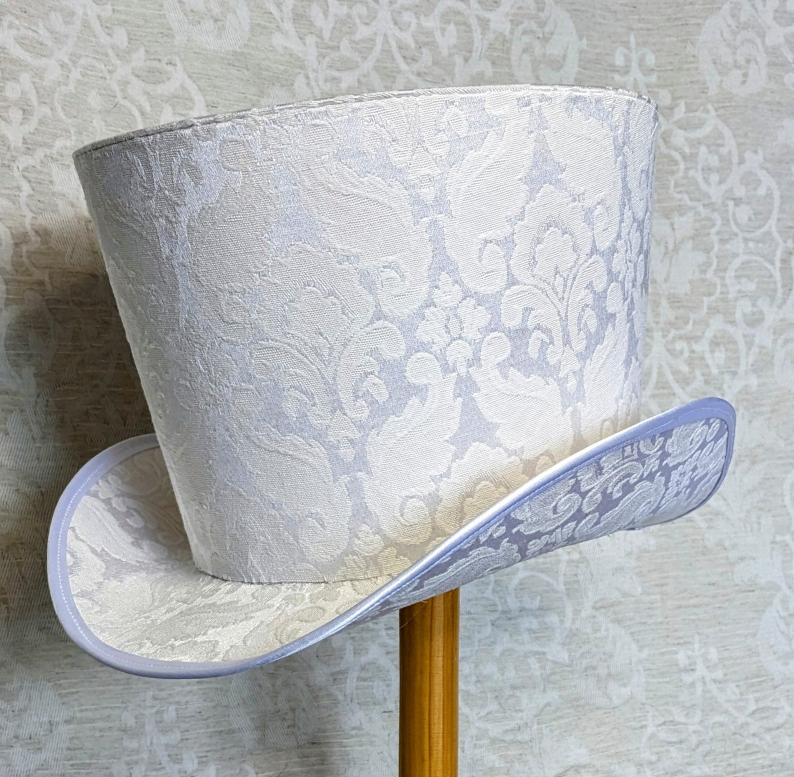 White Wedding Hat, White Bridal Top Hat, White Formal Hat, 19th Century White Wedding Hat, White Bridal Top Hat, White Formal Hat, 19th Century
