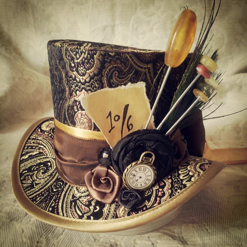 Mad Hat Tea Party Steampunk Hat Mini Top Hat Alice Tea Etsy Canada