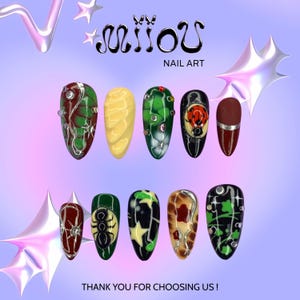 3D Insect Press On Nails – Y2K Silver Ant & Beetle Nail Art, Gothic Metallic Style, Handmade Acrylic Gel Nails, Halloween Manicure, Gift
