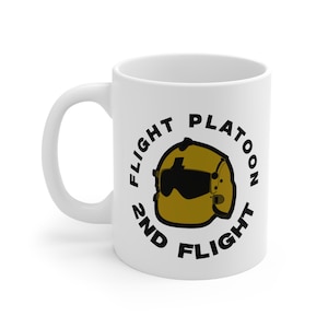 2nd flight Military Flight Platoon Mug 11oz, Army Aviation Crew Chief Tea Cup, Fight Engineer Coffee Mug,  Gift for Military, Aviation