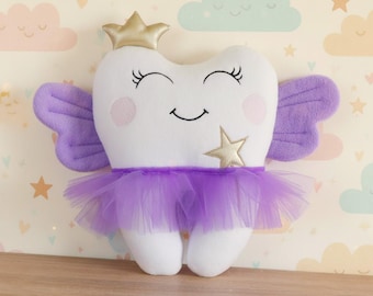 Personalized Tooth Fairy Pillow for Girls: Embroidered Name Keepsake