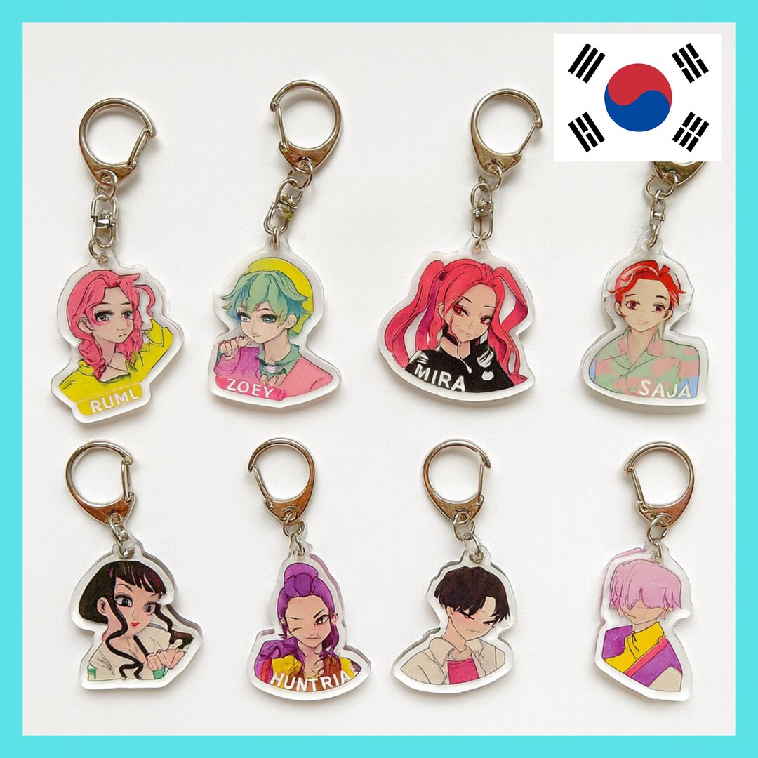 Jinu Keychains Kpop Demon Hunter Keychains – Handmade 8pcs Set With Huntrix Saja Boys ...