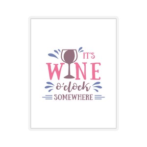 Wine O&#39;Clock Stickers | Fun Wine Lover Decals | Perfect for Journals, Laptops, Party Favors, Bachelorette Gifts