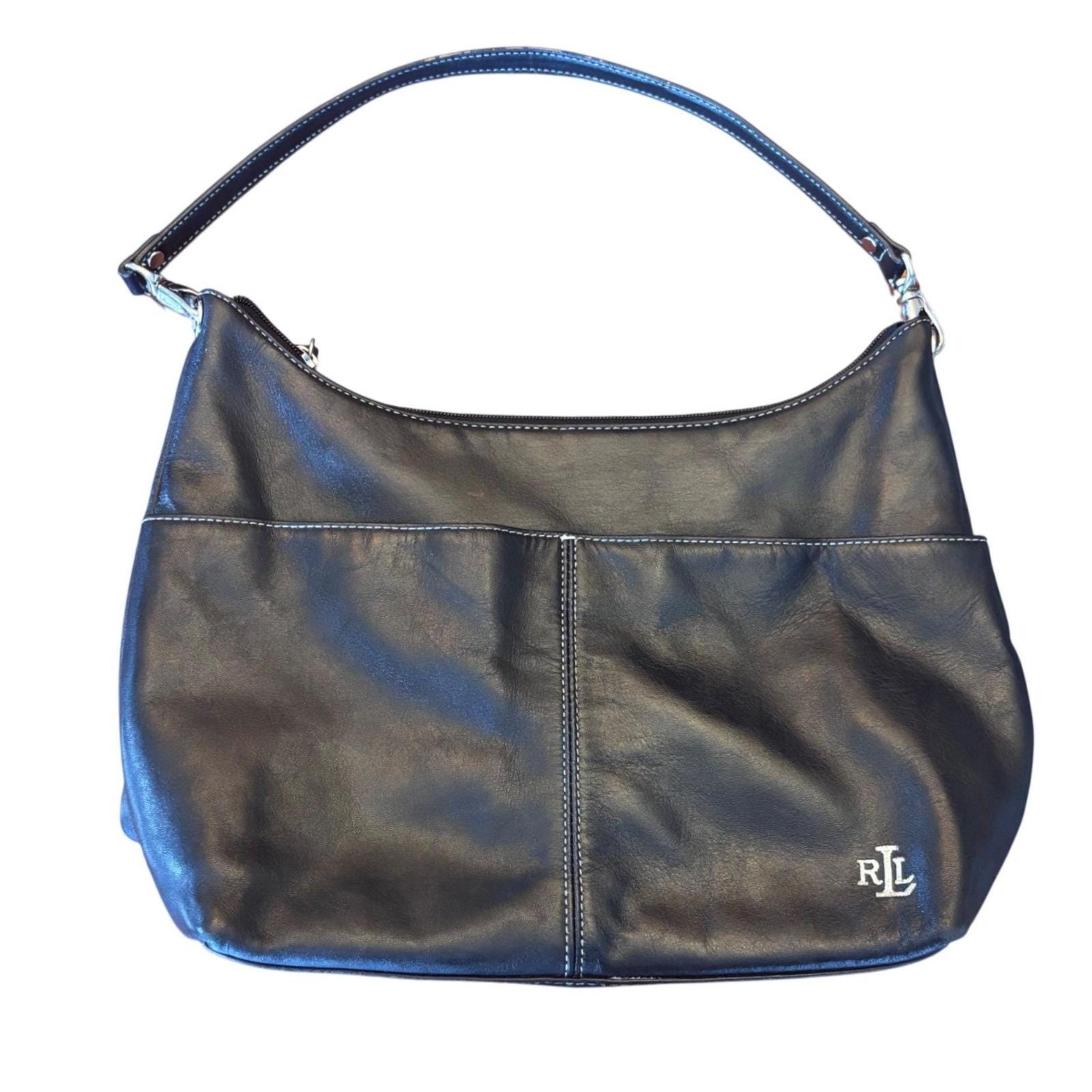 Ralph Lauren Black Hobo Handbag - Etsy