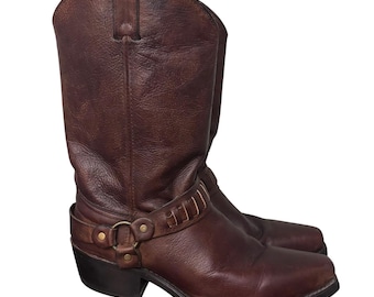 Sage | Herr 11.5 | Brunt läder | Westernsele | Cowboystövlar 11.5 D 4014