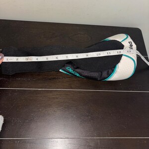 Top Flite Aero | Driver Golf Club Headcover | Black White Teal | Knit Sock image 5