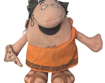 Vintage 1990 Little Caesars Pizza Pizza Mascot Plush Toy 6" Retro Advertising