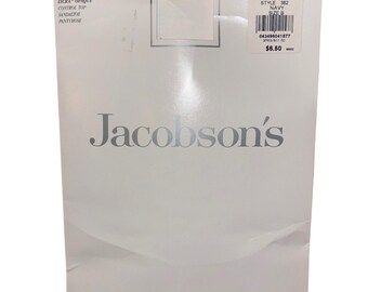 Jacobson's | Navy Blue Opaque Control Top Sandal Toe Pantyhose Tights | Size B